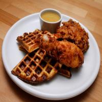 Cheddar Scallion Waffles and Dijon Buttermilk Fried Chicken_image