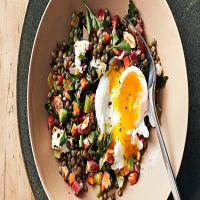 Warm Lentil Salad with Poached Eggs_image