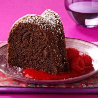 Triple-Chocolate Cake with Raspberry Sauce_image