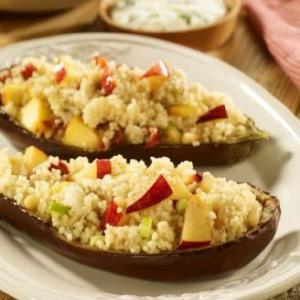 Baked aubergine with couscous_image