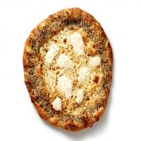 White Pizza with Everything Bagel Crust image