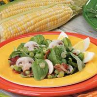 Mushroom and Bacon Spinach Salad image