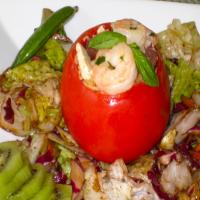 Tomatoes Stuffed With Orzo Shrimp Salad_image