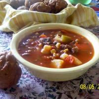Slow Cooker Beef Vegetable Soup_image
