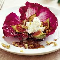 Baked figs & goat's cheese with radicchio image