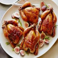 Holiday Hens with Fig Glaze and Cornbread Stuffing image