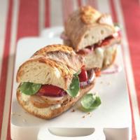 Roast Pork Sandwiches with Sweet Peppers and Arugula_image