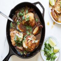 Harissa Chicken Thighs With Shallots_image