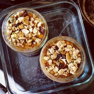 Crunch -Topped Peanut Butter Cinnamon Roll Pudding_image