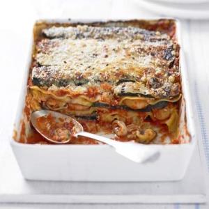 Griddled courgette & seafood lasagne_image
