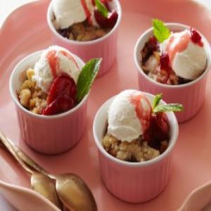 Apple, Lychee and Raspberry Crumble_image