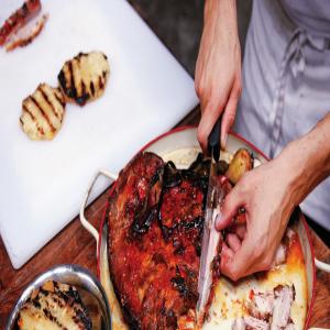 Agave-Glazed Pork Belly with Grilled Pineapple_image