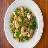 Grilled Shrimp, Corn and Snap Pea Salad with Feta image