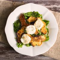 Roasted Acorn Squash Salad with Warm Goat Cheese Rounds_image