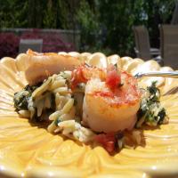 Creamy Orzo With Spinach and Shrimp image