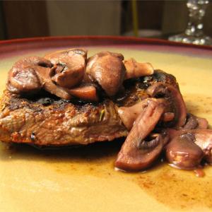 Thyme-Rubbed Steaks with Sauteed Mushrooms image