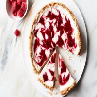 Raspberry Swirl No-Bake Cheesecake image