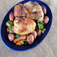 Grilled Guinness Stout Chicken with Potatoes & Vegetables_image