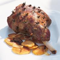 Roast Lamb with Garlic and Rosemary, and Rosemary and Onion Sauce_image