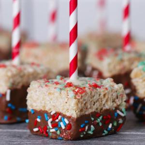 Firecracker Crispy Marshmallow Pops Recipe by Tasty_image