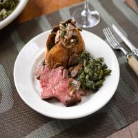 Steakhouse Rib Eyes with Creamed Spinach image