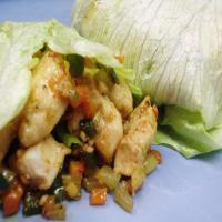 Chicken in Lettuce Leaves_image