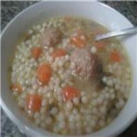 Minestra (Escarole and Little Meatballs Soup) image