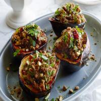 Vegan Quinoa-Cranberry Stuffed Acorn Squash image