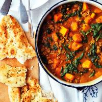 Lamb curry with butternut squash and spinach_image
