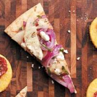Goat Cheese, Pear & Onion Pizza image