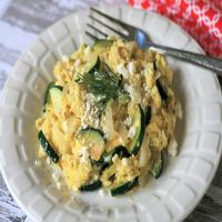 Scrambled Eggs with Zucchini and Feta image