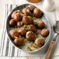 Slow-Cooked Potatoes with Spring Onions image