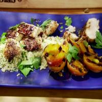 Grilled Chicken Couscous with Apricots and Pistachio_image