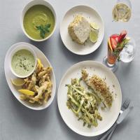 Slow-Roasted Halibut with Shaved Asparagus and Fennel Salad_image
