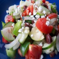 Albanian Tomato Cucumber Salad image