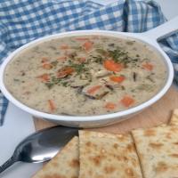 Creamy Chicken, Leek, and Wild Rice Soup image