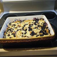 Blueberry Bread Pudding With Custard Sauce_image