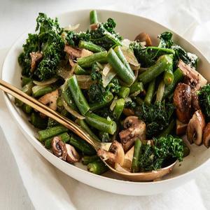 Spicy Parmesan Green Beans and Kale image
