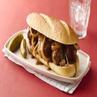 Slow-Cooker Meatball and Gravy Sandwiches image
