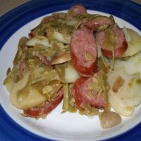 Potato/Green Bean/Mushroom Sausage Skillet image