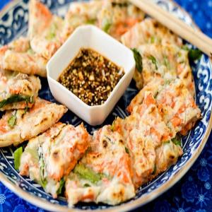 Gluten-Free Korean Salmon and Scallion Pancake (Pajeon) image
