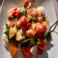 sweet and sour Shrimp vegetable stir fry_image