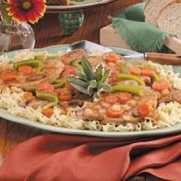 Saucy Pork Chops with Vegetables image