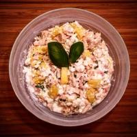 Robo's Lo-Cal Tuna, Pineapple, Cottage Cheese, and Basil Salad_image