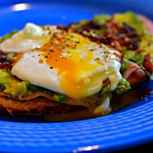 Avocado Toast with Crumbled Crispy Pancetta image