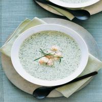 Chilled Yogurt-Spinach Soup with Shrimp_image