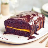 Marzipan chocolate loaf cake image