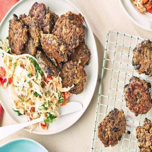 Veggie nuggets with summer slaw image