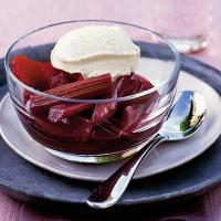 Rosy rhubarb compote image