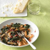 Whole-Wheat Penne with Sausage, Chard, and Artichoke Hearts image